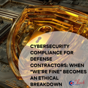 Cybersecurity Compliance for Defense Contractors: When “We’re Fine” Becomes an Ethical Breakdown